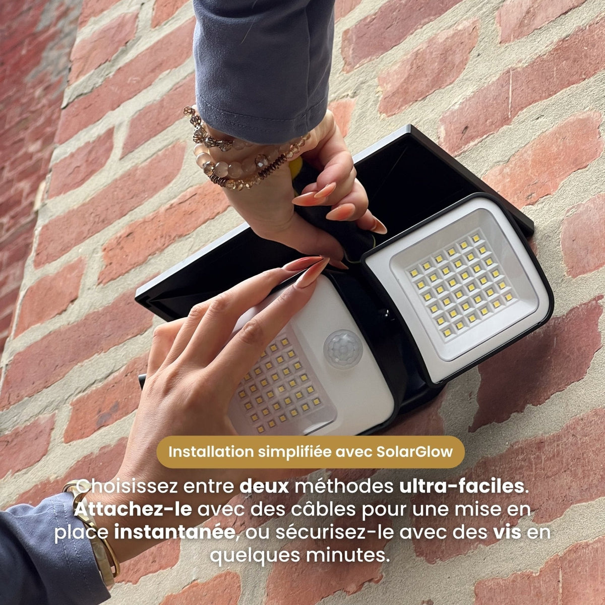 Lampe solaire installée