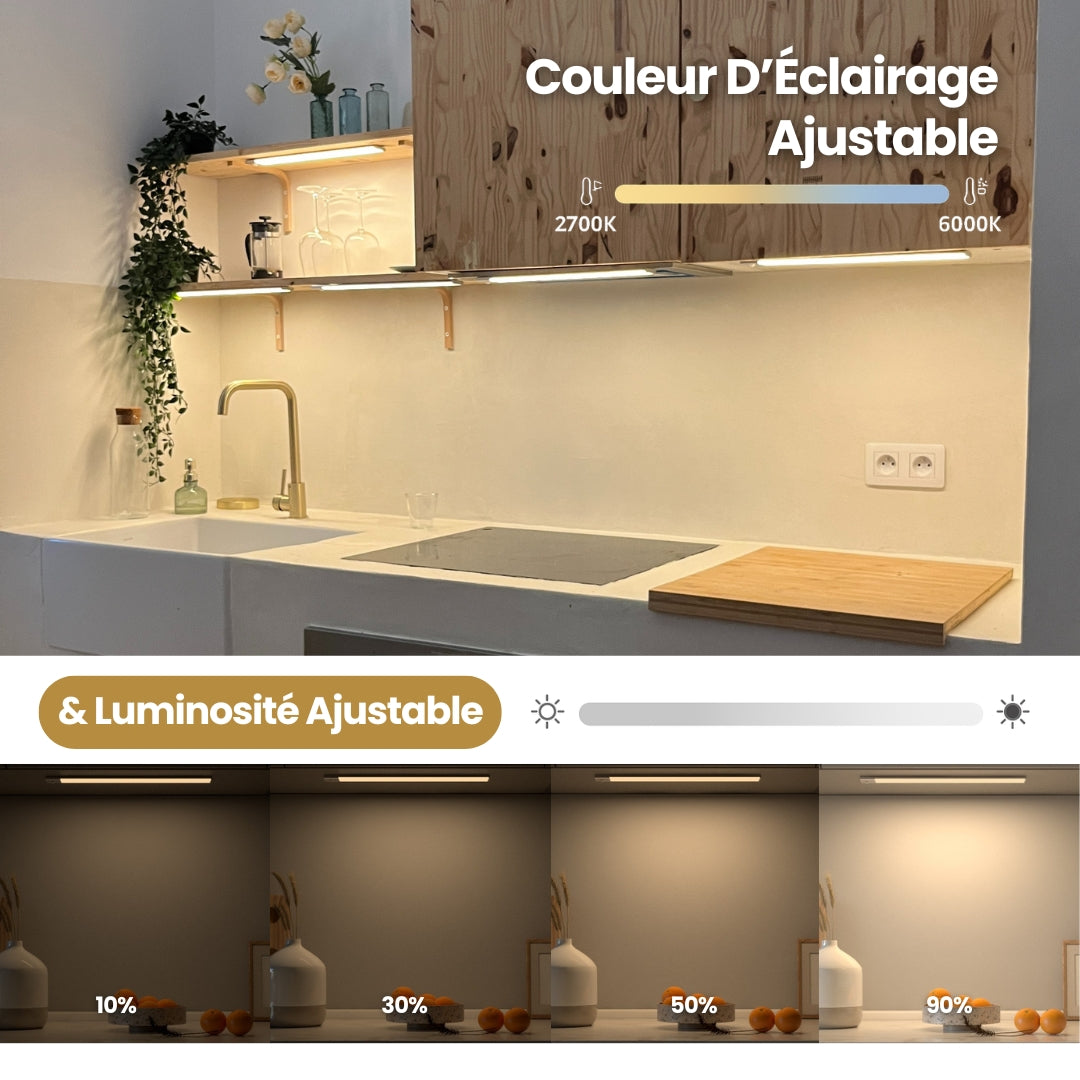 Couleur et luminosité réglables